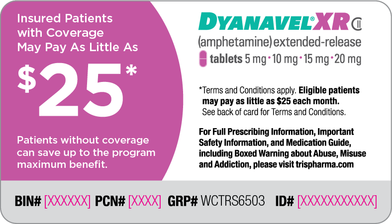 DYANAVEL XR Tablet Copay Card Example