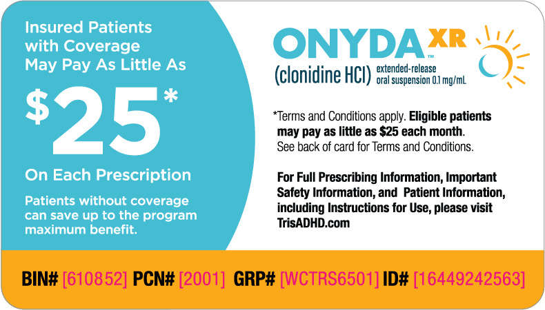 DYANAVEL XR Liquid, Quillivant XR, Tris Pharma ADHD Copay Savings Card QuilliChew ER Savings Card