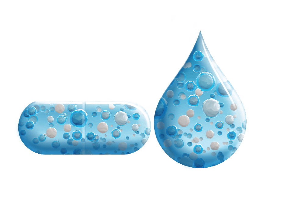 LiquiXR Technology Tablet & Liquid Demonstration Graphic